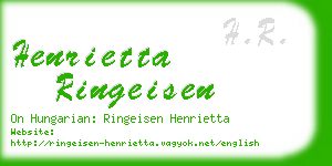 henrietta ringeisen business card